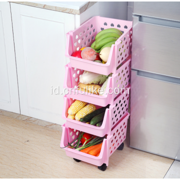 Keranjang Plastik Stackable Kualitas Premium untuk Dapur